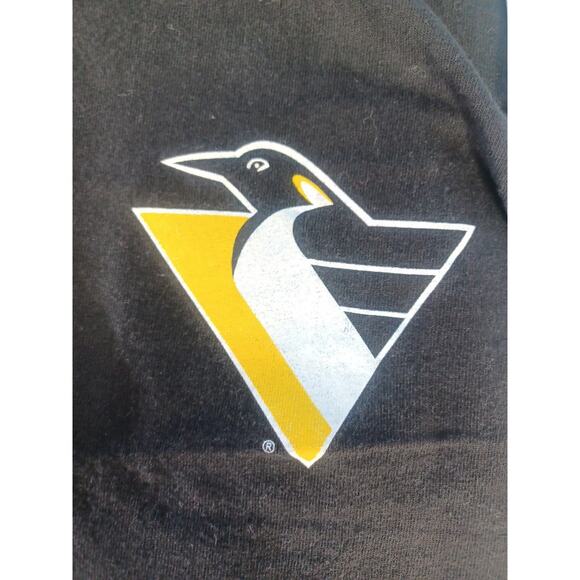 Vintage Pittsburgh Penguins NHL Single Stitch Rare Big Logo T-Shirt Black XL - Picture 7 of 11